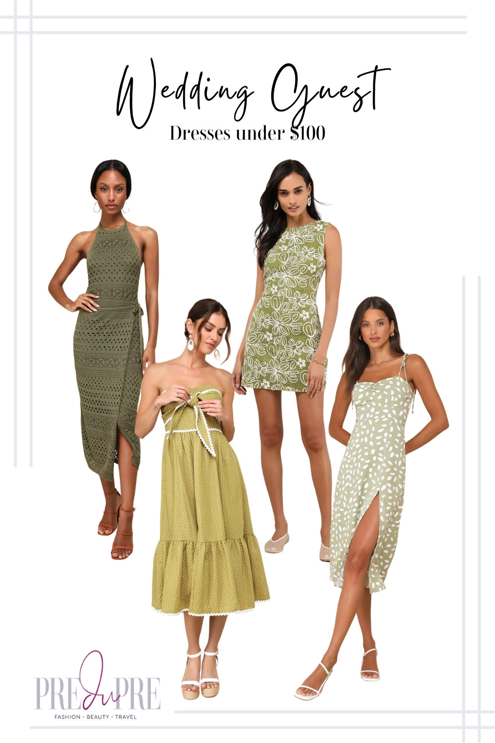 Wedding season is in full bloom! These under-$100 wedding guest dresses are elegant, on-trend, and summer-ready. Whether you’re headed to a garden soirée or a rooftop celebration, these olive and sage green hues are stunning for any dress code. #WeddingGuestDresses #Under100Style #LTKWeddingSeason #SummerEvents #AffordableFashion #LTKUnder100 

 #LTKFindsUnder100 #LTKStyleTip #LTKWedding