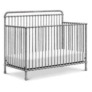 Million Dollar Baby Classic Winston 4 in 1 Convertible Crib in Vintage Silver | Homesquare