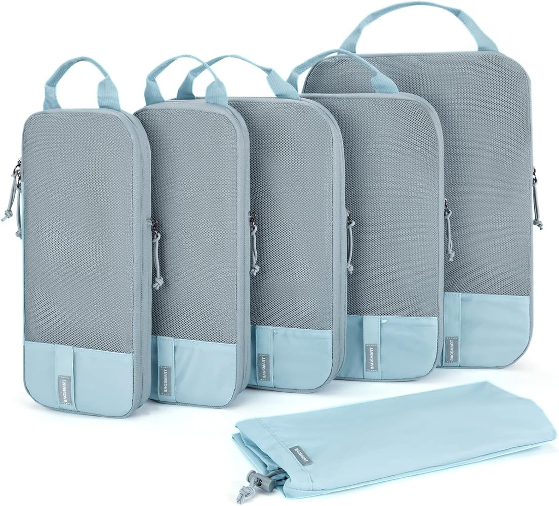 Compression Packing Cubes, BAGSMART Packing Organizers for Travel, Expandable Luggage Organizer f... | Amazon (US)