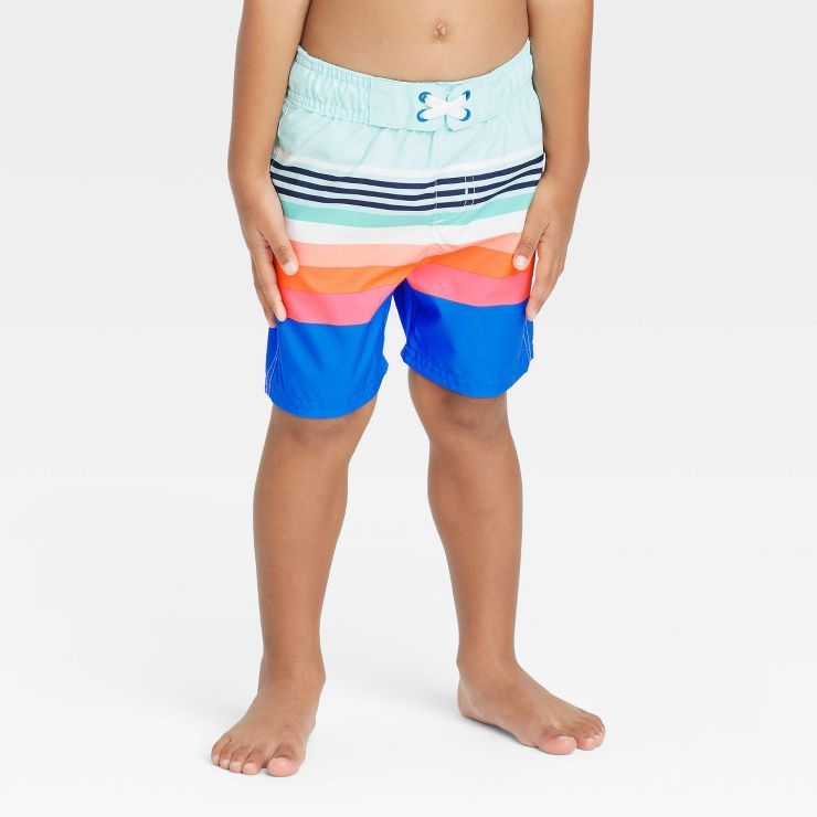 Toddler Boys' Multi Striped Swim Shorts - Cat & Jack™ | Target