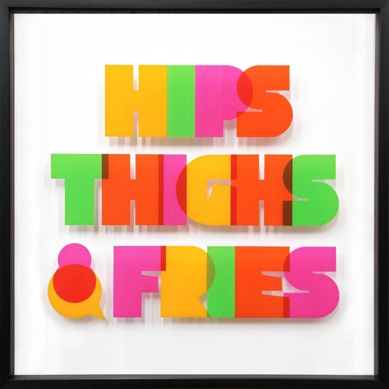 24"x24" 'Hips Thighs & Fries' Framed Wall Art - Tabitha Brown for Target | Target