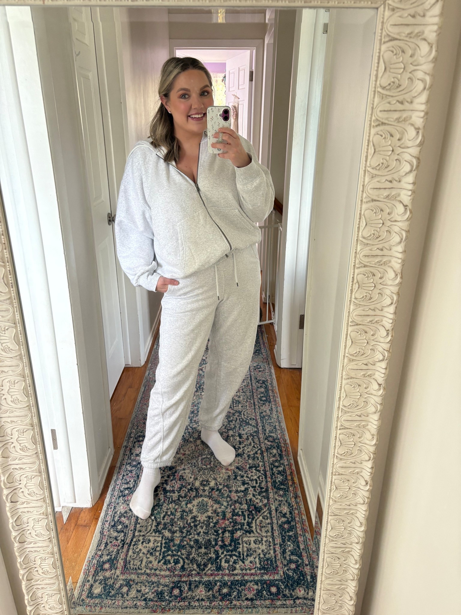 Gonna be wearing this set on REPEAT this fall.

This Viral Sweat set is part of target circle week! 40% off both pieces. So freaking soft and comes in multiple colors.

The pants are a barrel leg style. I did size down to a medium for a more fitted look. 

The zip - up I stayed TTS in a Large.

#ltkfindsunder50 #ltksalealert #ltkmidsize #winterootd #casualstyle #millenialmom #fashionreel #ootdfashi̇on 
#targetstyle #sahmstyle



#LTKmomlife #LTKMidsize #LTKootd