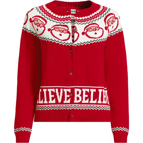 Women's Drifter Fair Isle Raglan Sleeve Cardigan Sweater | Lands' End (US)