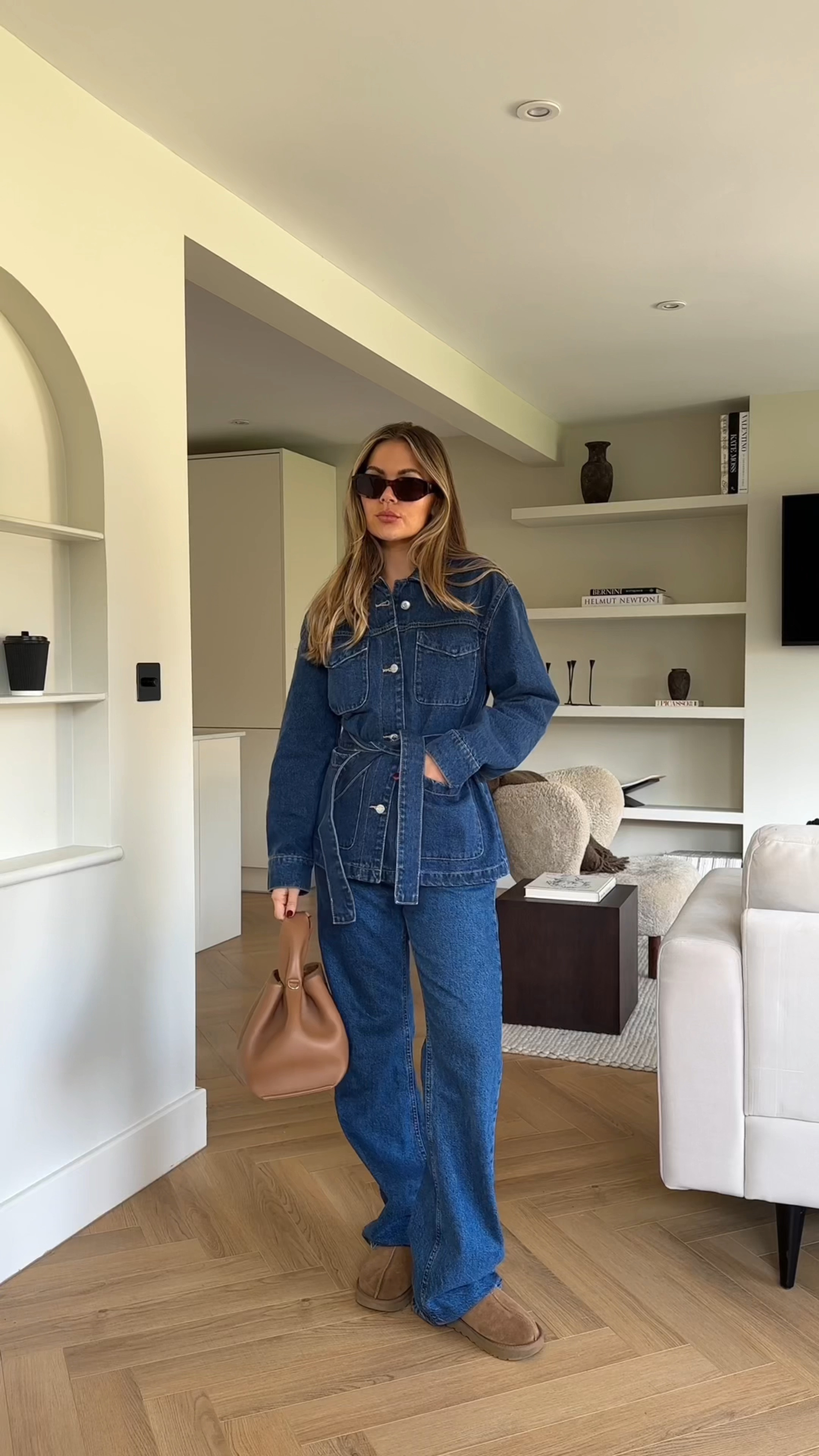 Trend alert - double denim 

I have honestly loved a double denim look for sooo long and very happy it’s trending atm. It looks so effortless but also put together 

This denim jacket with waist belt is from mango, it is available online still. 
jeans are old from nakd fashion so lucky the denim colour actually matched. 
Paired with some Uggs and my polene Paris bag 

#LTKstyletip #LTKfindsunder50 #LTKfindsunder100