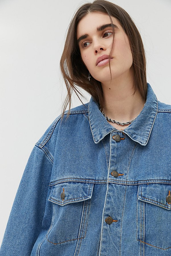 Urban Renewal Vintage Oversized '90s Denim Jacket - Blue ALL at Urban Outfitters | Urban Outfitters (US and RoW)