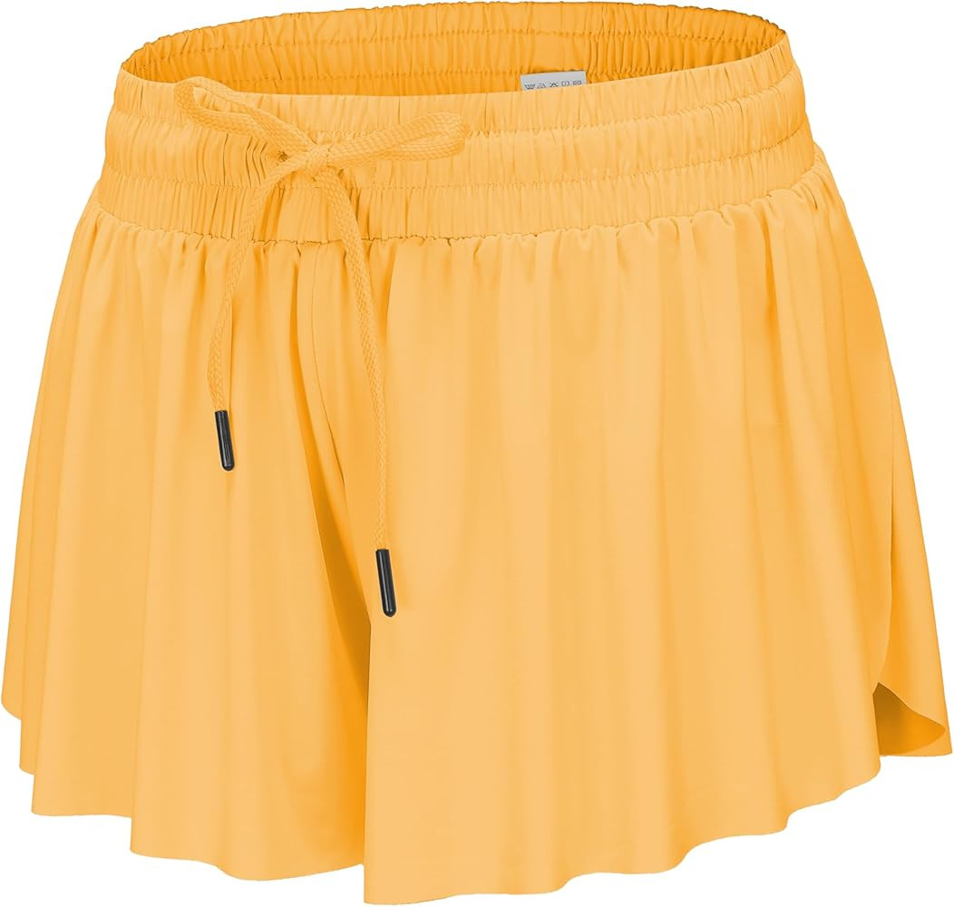 Flowy Shorts for Teen Girls Athletic Gym Running Biker Shorts Preppy Youth Butterfly Shorts | Amazon (US)