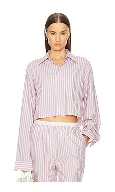 Wide Stripe Poplin Cropped Shirt
                    
                    Helsa | Revolve Clothing (Global)