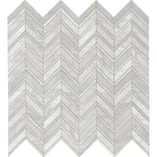 MSI White Quarry Chevron 12 in. x 12 in. x 10 mm Mixed Marble Mosaic Tile (10 sq. ft. / case) WQ-... | The Home Depot