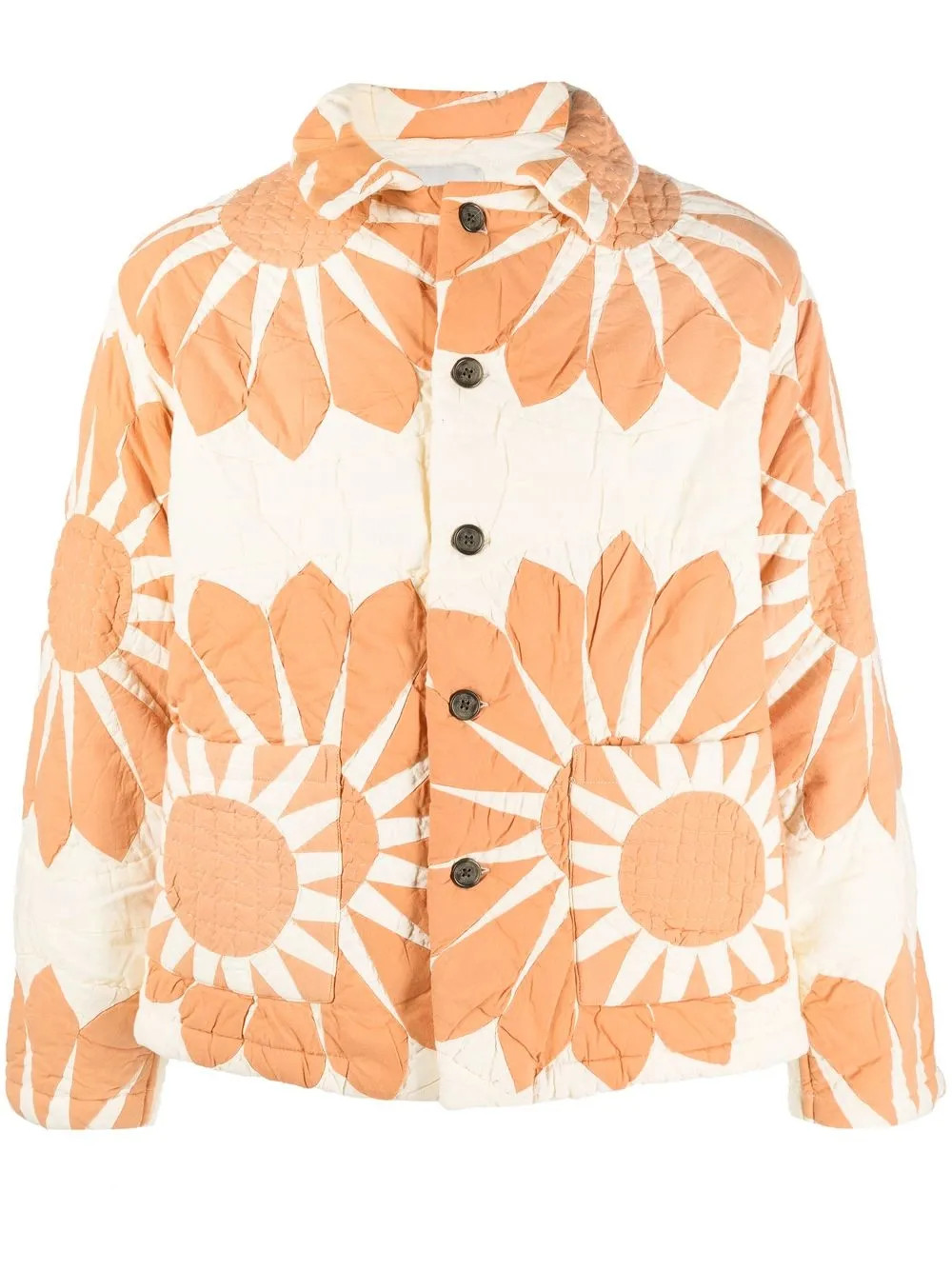 BODE floral-print Detail Shirt Jacket - Farfetch | Farfetch Global