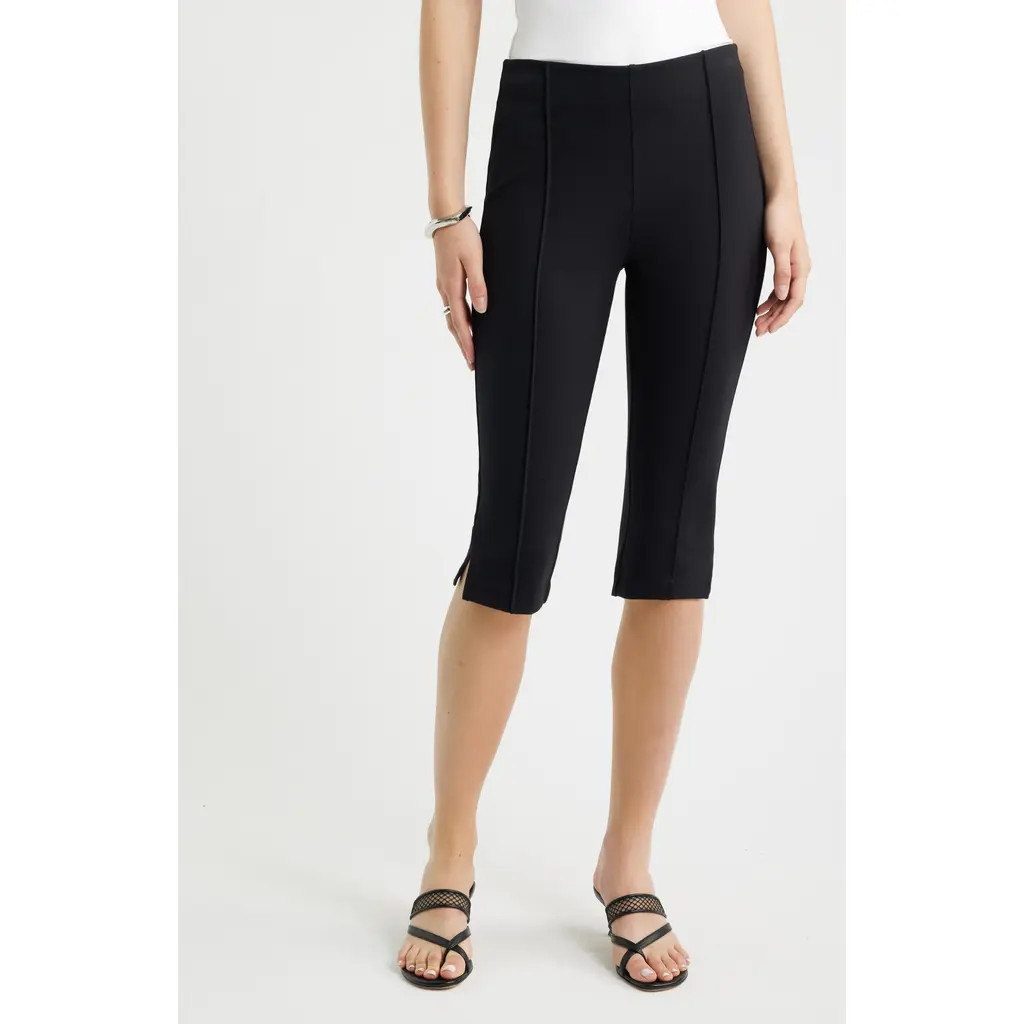 Nordstrom Ponte Knit Capri Pants in Black at Nordstrom, Size X-Small | Nordstrom