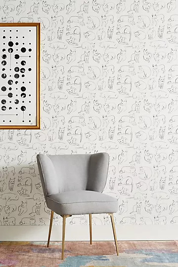 Anthropologie Cat Study Wallpaper | Anthropologie (US)
