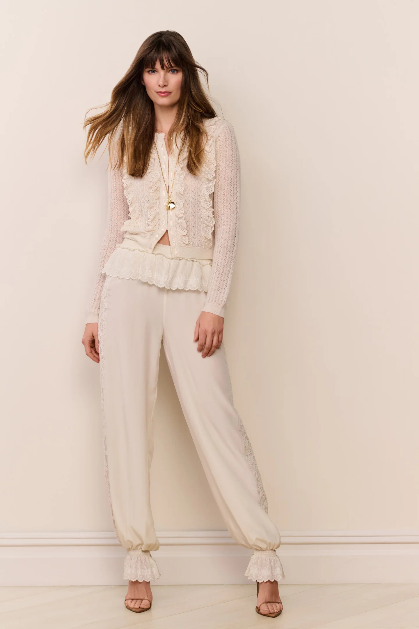 Clyra Silk Lace-Trimmed Balloon Pant | LoveShackFancy