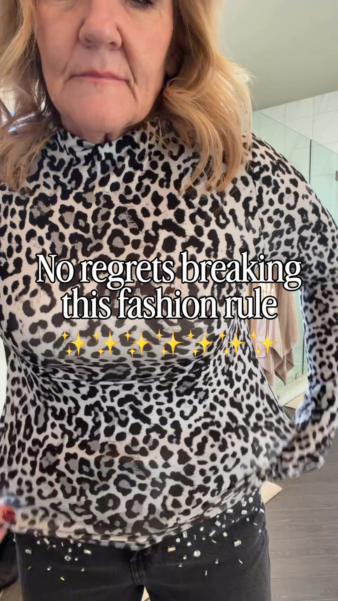 @loft snow leopard! I usually we only wear on animal print piece in an outfit. But I love this sane print in the turtleneck and jacket. 
Jacket med petite 
Turtleneck is fitted medium 
Jeans size 29 petitee

#LTKSaleAlert #LTKootd #LTKOver40
