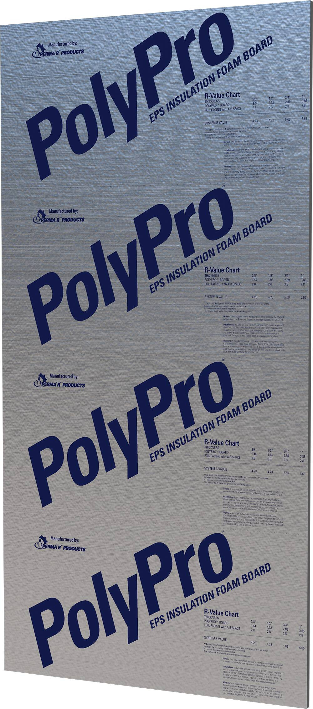 Lowe's R- 3.9 , 1-in x 4-ft x 8-ft Faced Polystyrene Board Insulation | 78910 | Lowe's