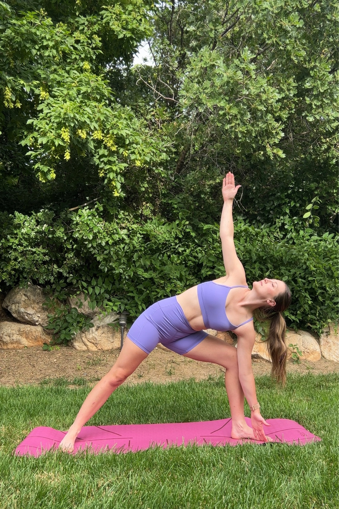 backyard yoga! this is my new FAVORITE set! size M in both top and bottom

#LTKFitness #LTKActive