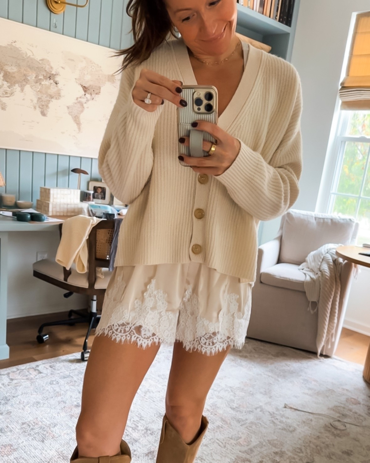 Happy September! It’s shorts and sweater season! (It’s also 92 degrees here today 😂). These Amazon shorts are such a great affordable option to the silk reformation  ones.

#LTKSeasonal #LTKOver40 #LTKHome