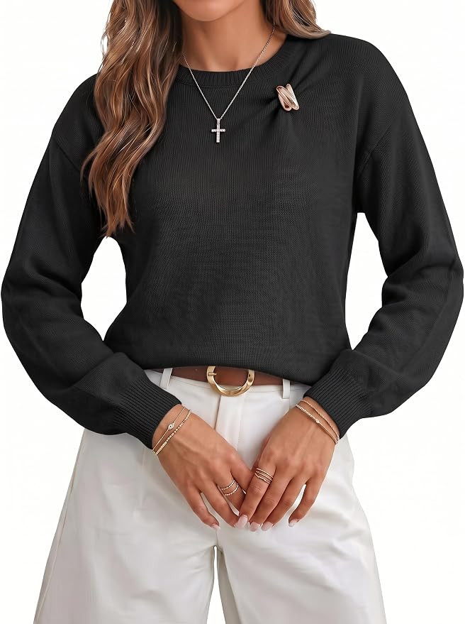 Dokotoo Womens Sweaters Crewneck Long Sleeve Trendy 2026 Cute Fall Outfits | Amazon (US)