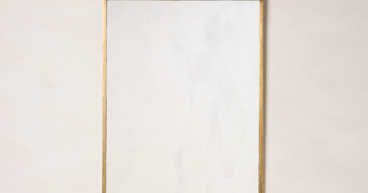 Colleen Brass Rail Wall Mirror | Magnolia