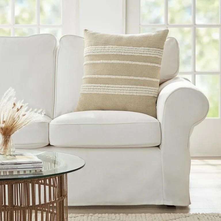 Better Homes & Gardens Tan Corded 20" x 20" Pillow by Dave & Jenny Marrs | Walmart (US)