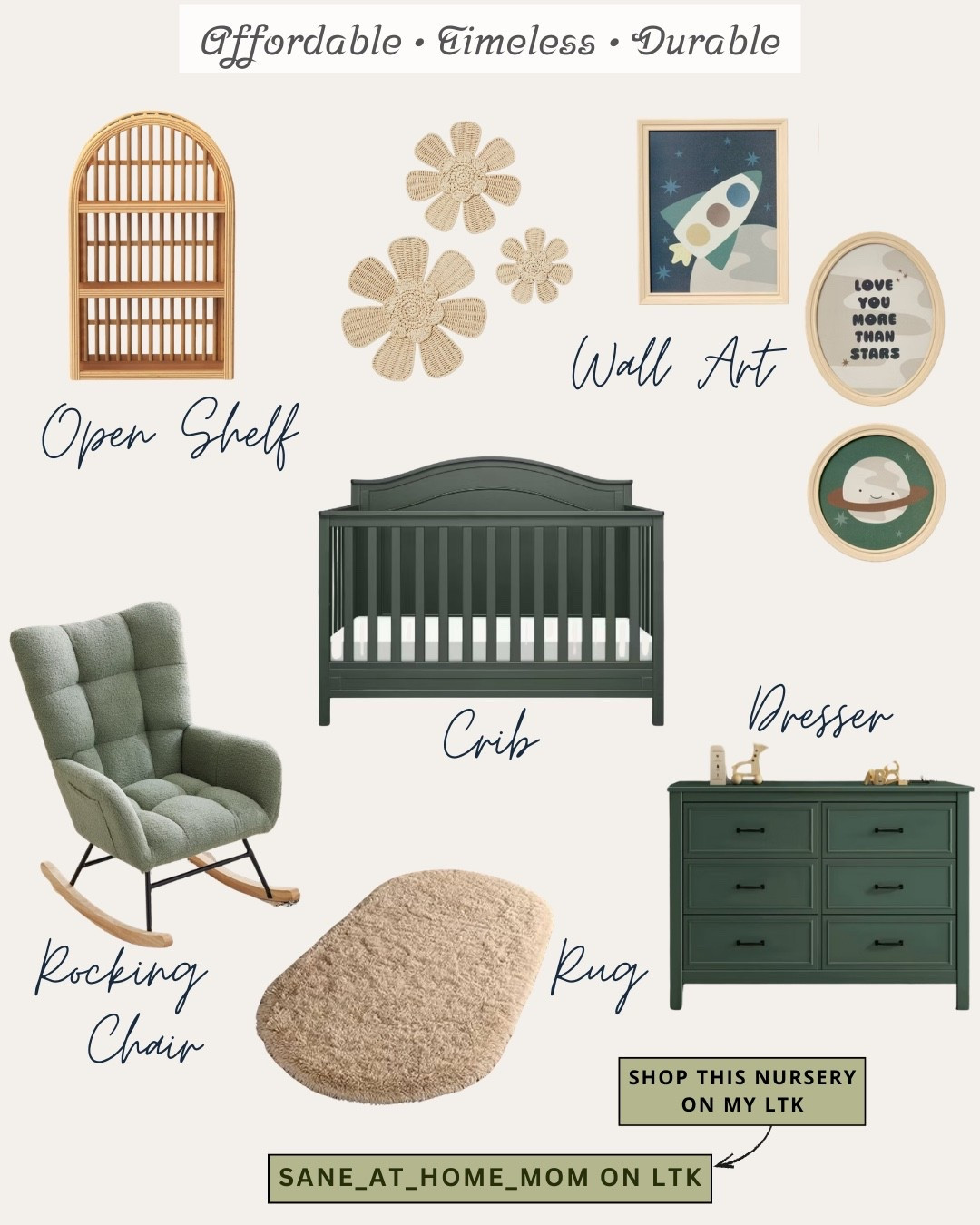 Creating an elegant nursery doesn’t have to break the budget 🤍

This curated edit features affordable nursery essentials including a modern crib, neutral rug, cozy rocking chair, timeless dresser, wall art, and open shelving — all designed to create a calm, stylish, and functional baby room.

Perfect for a neutral nursery, gender-neutral baby room, or modern nursery design that feels elevated yet practical.

✨ Everything is linked and ready to shop — tap to shop the full nursery collection.

#nurserydecor #neutralnursery #modernnursery #budgetdecor
#nurseryinspo #babyroomideas #ltkhome #shopltk

#LTKmomlife #LTKBaby #LTKHome