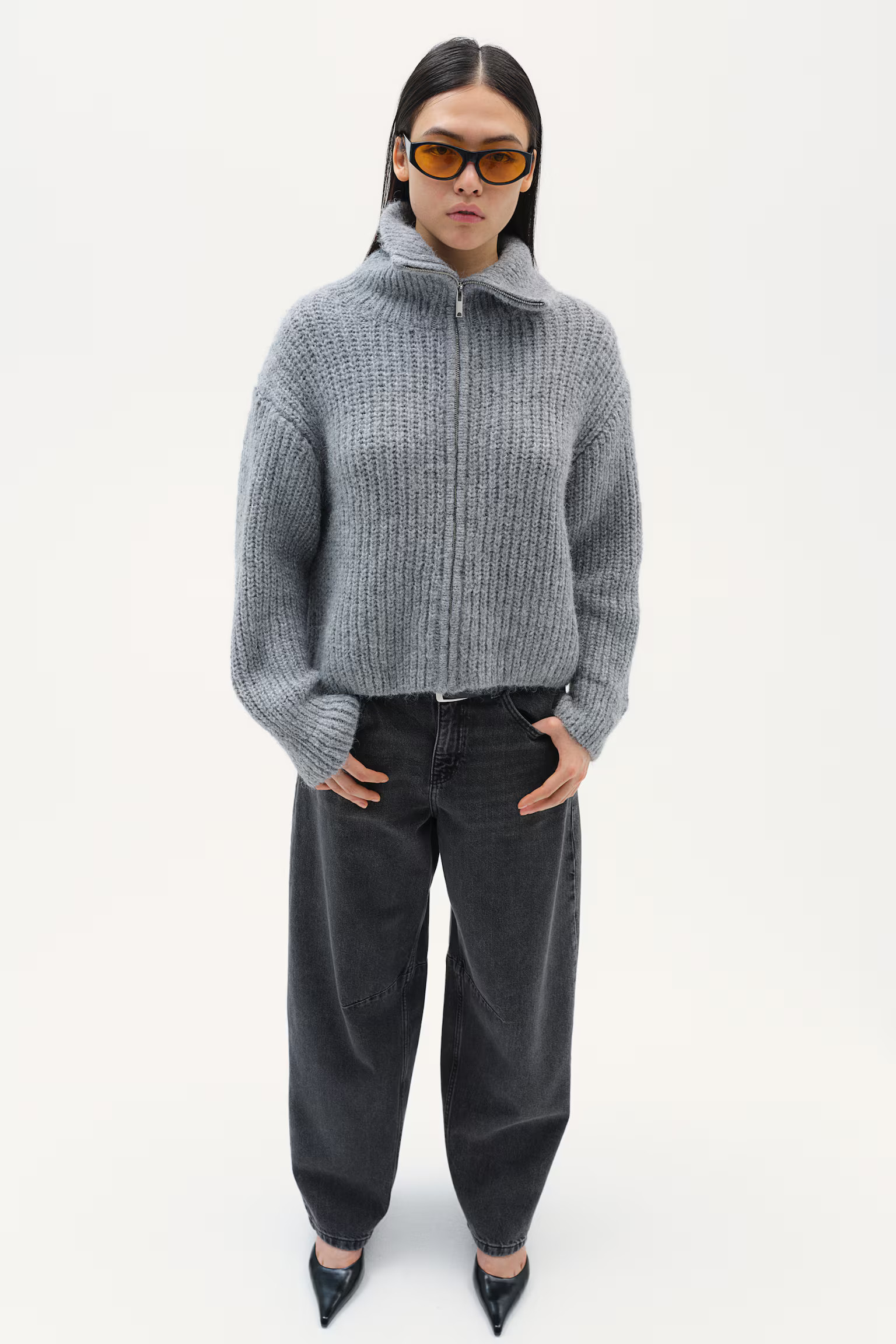 Barrel Regular Jeans - Grey - Ladies | H&M AU | H&M (AU)