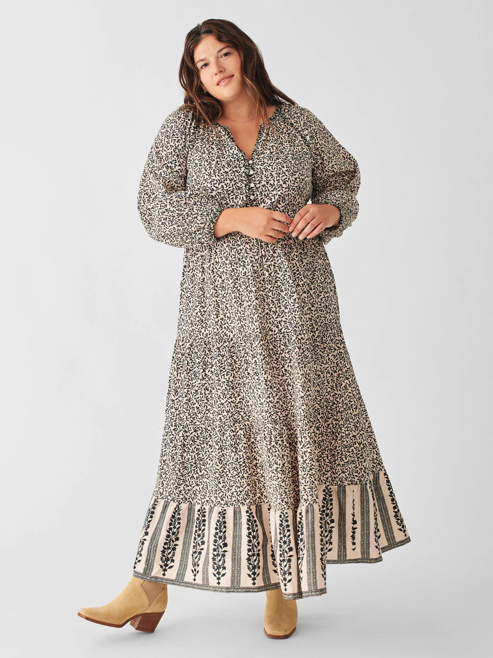 Phoebe Block Print Dress | Faherty