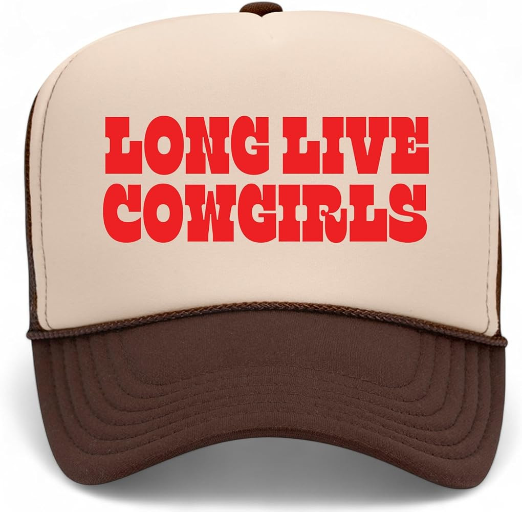 Long Live Cowgirls Trucker Hat | Vintage Cowboy Cute Girly Western Funny | Premium Mesh Foam Snap... | Amazon (US)