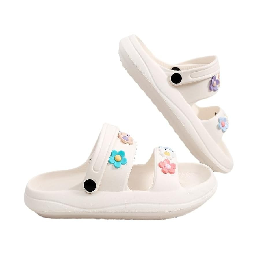 Summer Floral Two-Way Wear Slippers Cute Home Slippers Room Preppy Pink Slippers for Women Girl S... | Amazon (US)