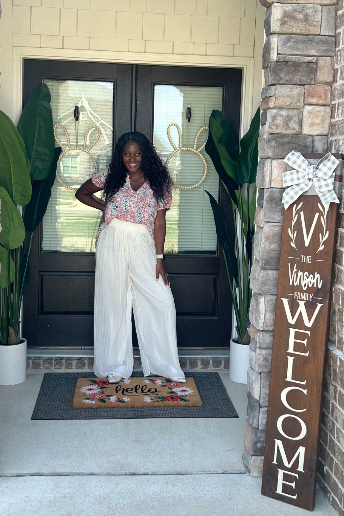 Easter front porch decor! #easter #porchdecor 

#LTKSeasonal #LTKfindsunder100 #LTKhome