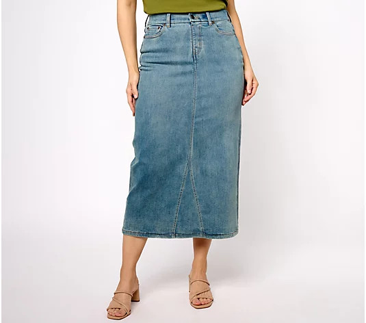 Canyon Retreat Denim Regular Y-Seam Pencil Skirt | QVC