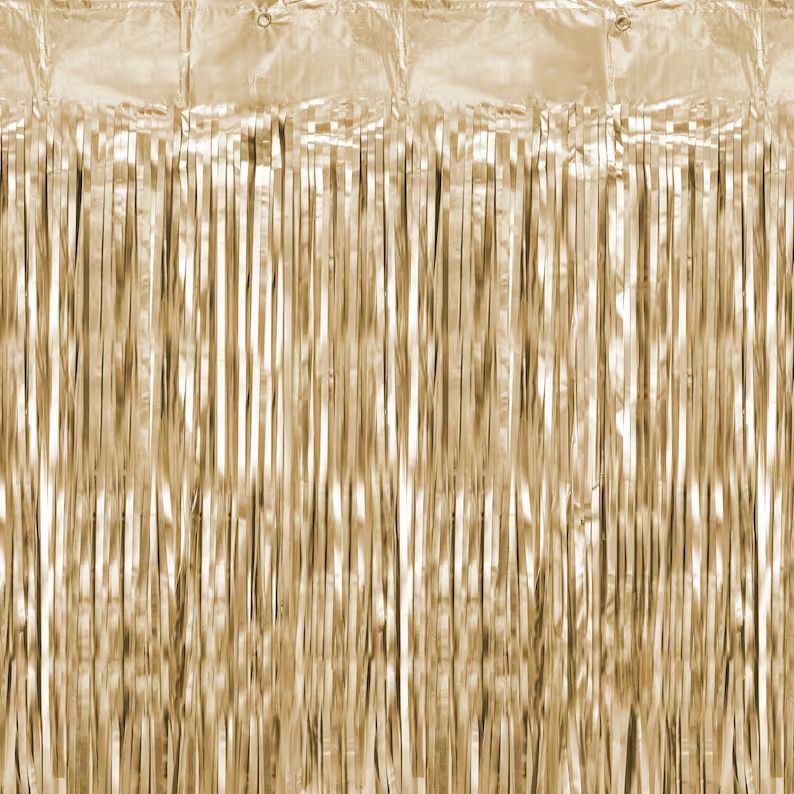 Matte Gold Fringe Curtain | Birthday Decor | Baby Shower Decor | Gold Wedding Decor | Bridal Shower  | Etsy (US)