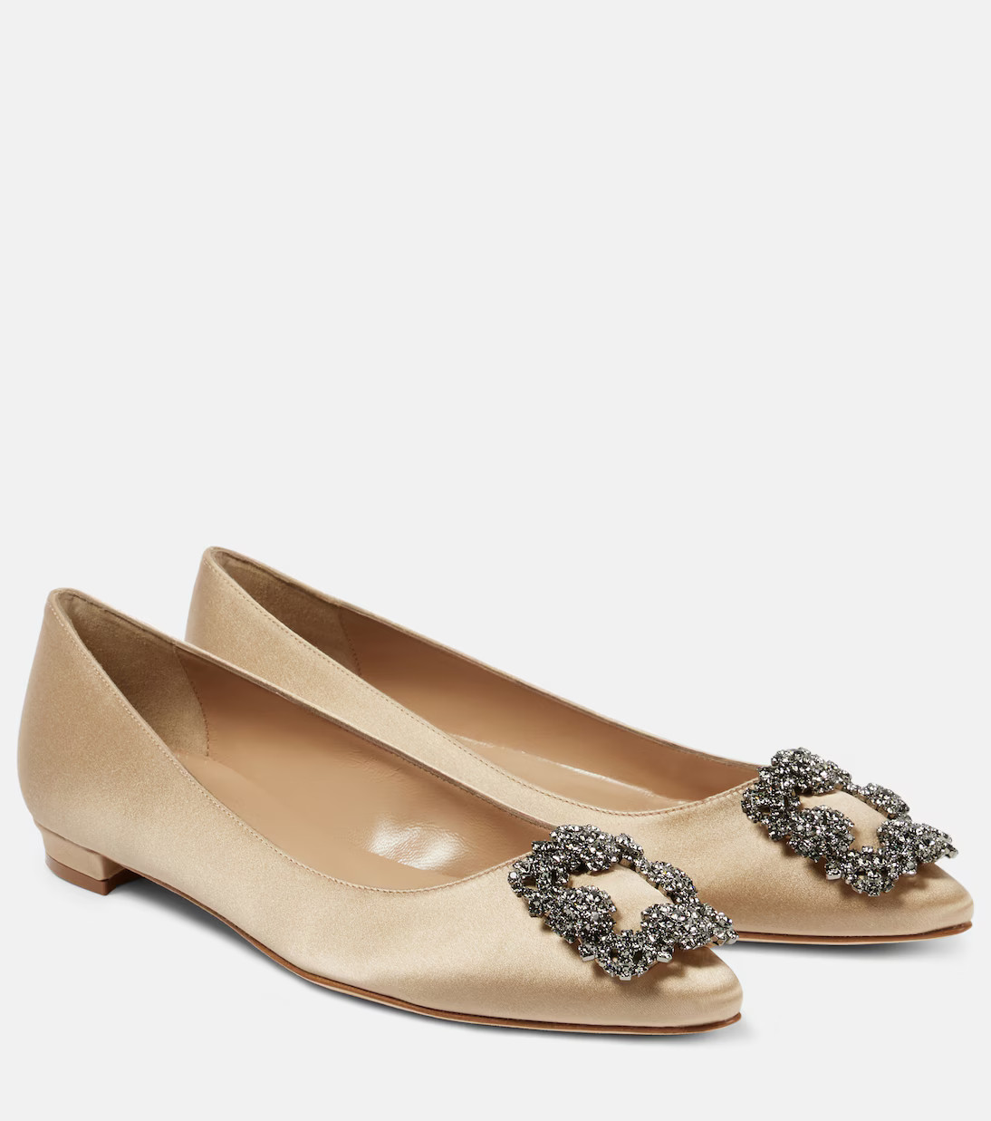 Hangisiflat 70 embellished satin ballet flats | Mytheresa (US/CA)