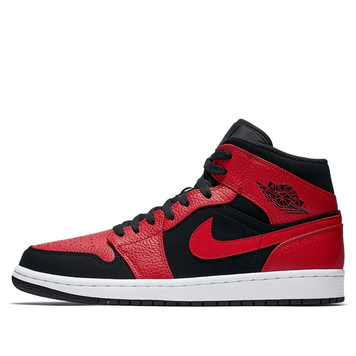 Air Jordan 1 Mid 'Bred' 554724-054 | KICKS CREW