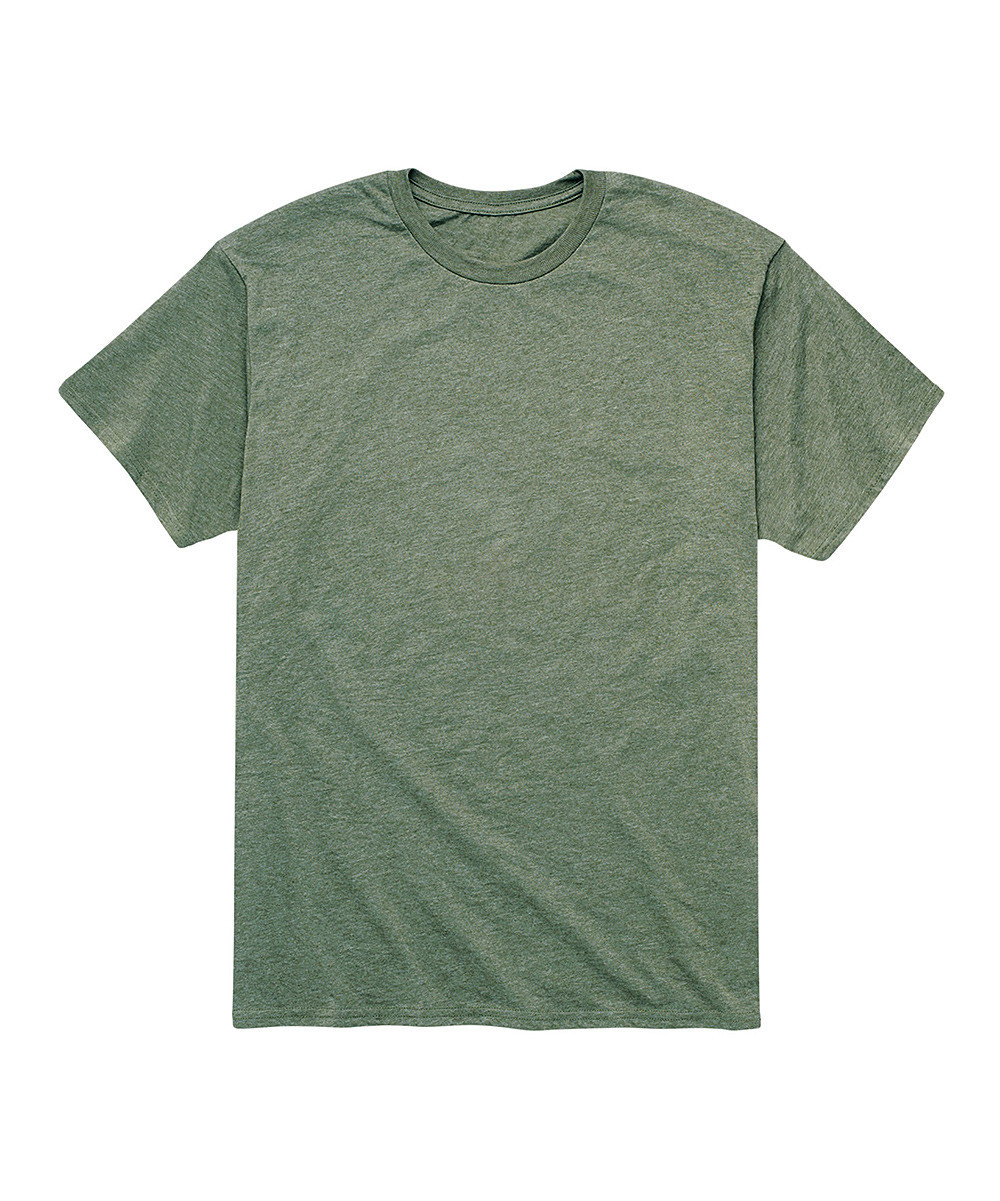 Instant Message Mens Men's Tee Shirts HEATHER - Heather Military Green Tee - Men | Zulily