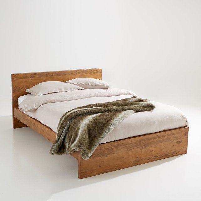 Bed in brossed massief dennenhout, Lunja | La Redoute BE