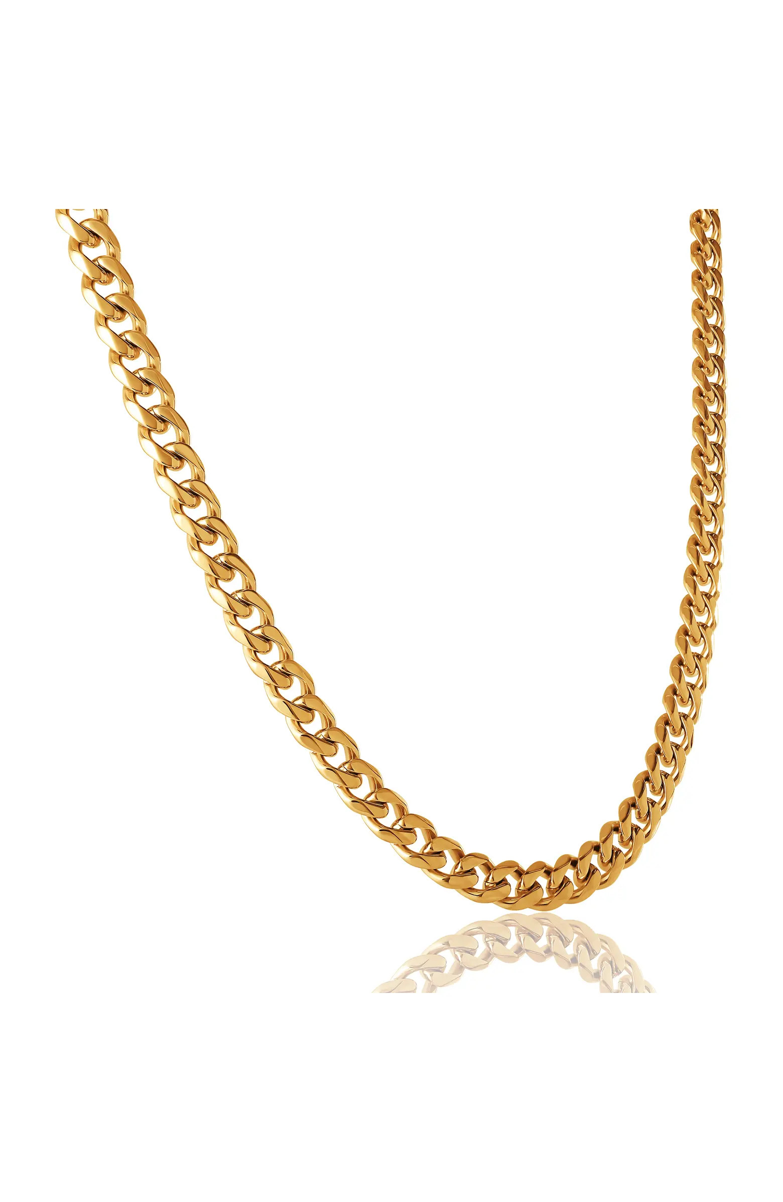 Lucky Brand Gold-Tone Curb Chain Necklace | Nordstrom | Nordstrom