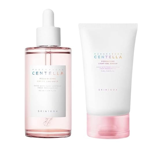 SKIN1004 Madagascar Centella Poremizing Fresh Ampoule 100ml and Poremizing Light Gel Cream 75ml B... | Amazon (US)