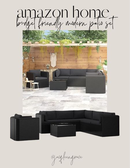 Budget friendly modern patio set. Budget friendly finds. Coastal California. California Casual. French Country Modern, Boho Glam, Parisian Chic, Amazon Decor, Amazon Home, Modern Home Favorites, Anthropologie Glam Chic

#LTKstyletip #LTKFind #LTKSeasonal