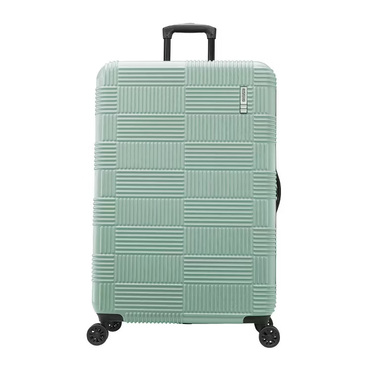 American Tourister NXT Hardside Large Checked Spinner Suitcase | Target