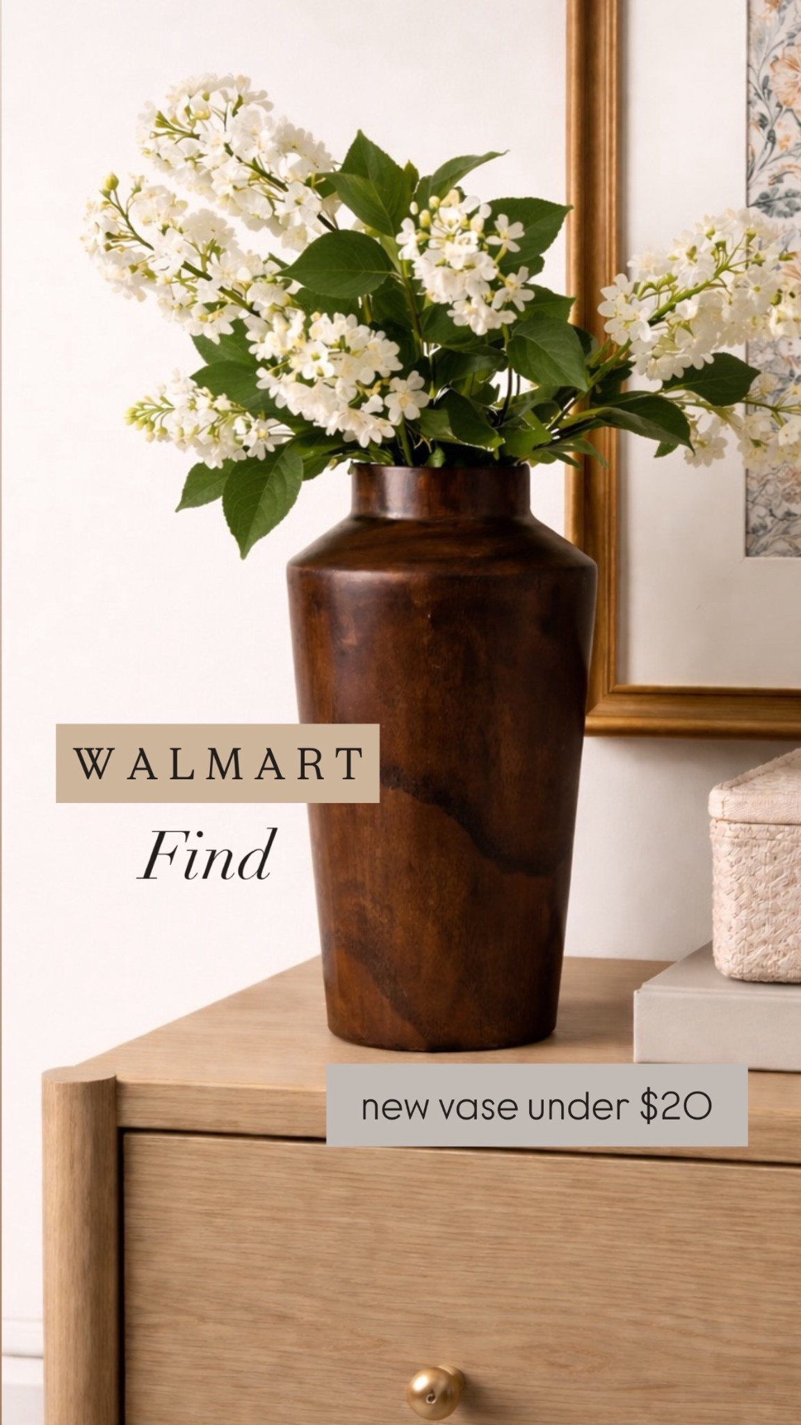 Walmart home decor find under $20 ✨
This warm brown wood vase looks designer but is totally budget-friendly. Perfect for console tables, dressers, shelves, or styled with faux stems for an elevated neutral look. Such an easy way to add warmth and texture to any space.

✨ Walmart decor finds
✨ Affordable home decor
✨ Brown wood vase
✨ Neutral modern decor
✨ Designer look for less
✨ Budget-friendly vase
✨ Transitional + organic style

Tap to shop this under-$20 Walmart vase before it sells out 🛒

#LTKHome #LTKSaleAlert