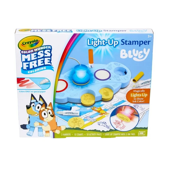 Crayola Color Wonder Magic Light Up Bluey Stamper, Holiday Toy for Kids, Mess Free Coloring, Todd... | Walmart (US)