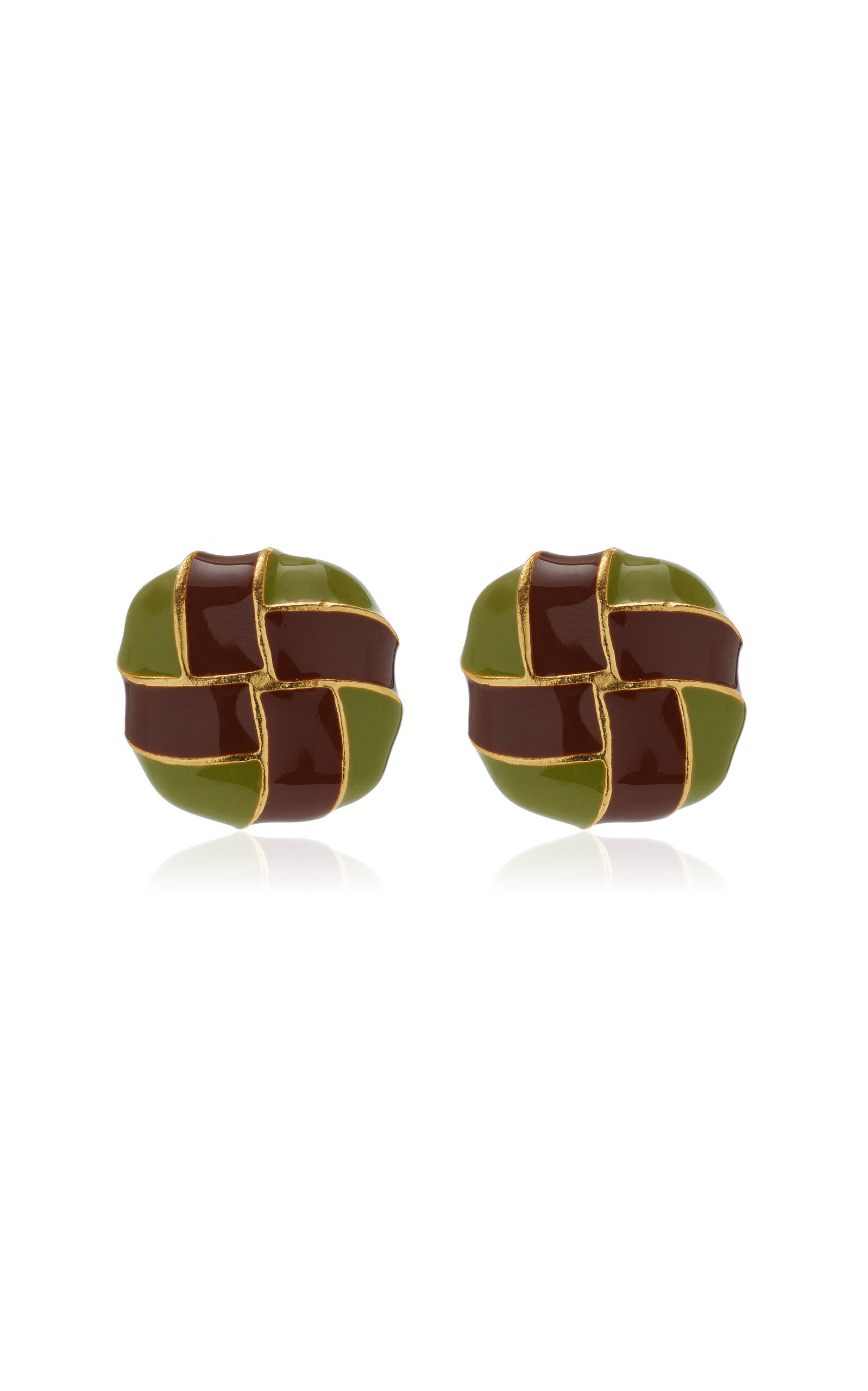 Exclusive Gold-Tone Enamel Earrings | Moda Operandi (Global)