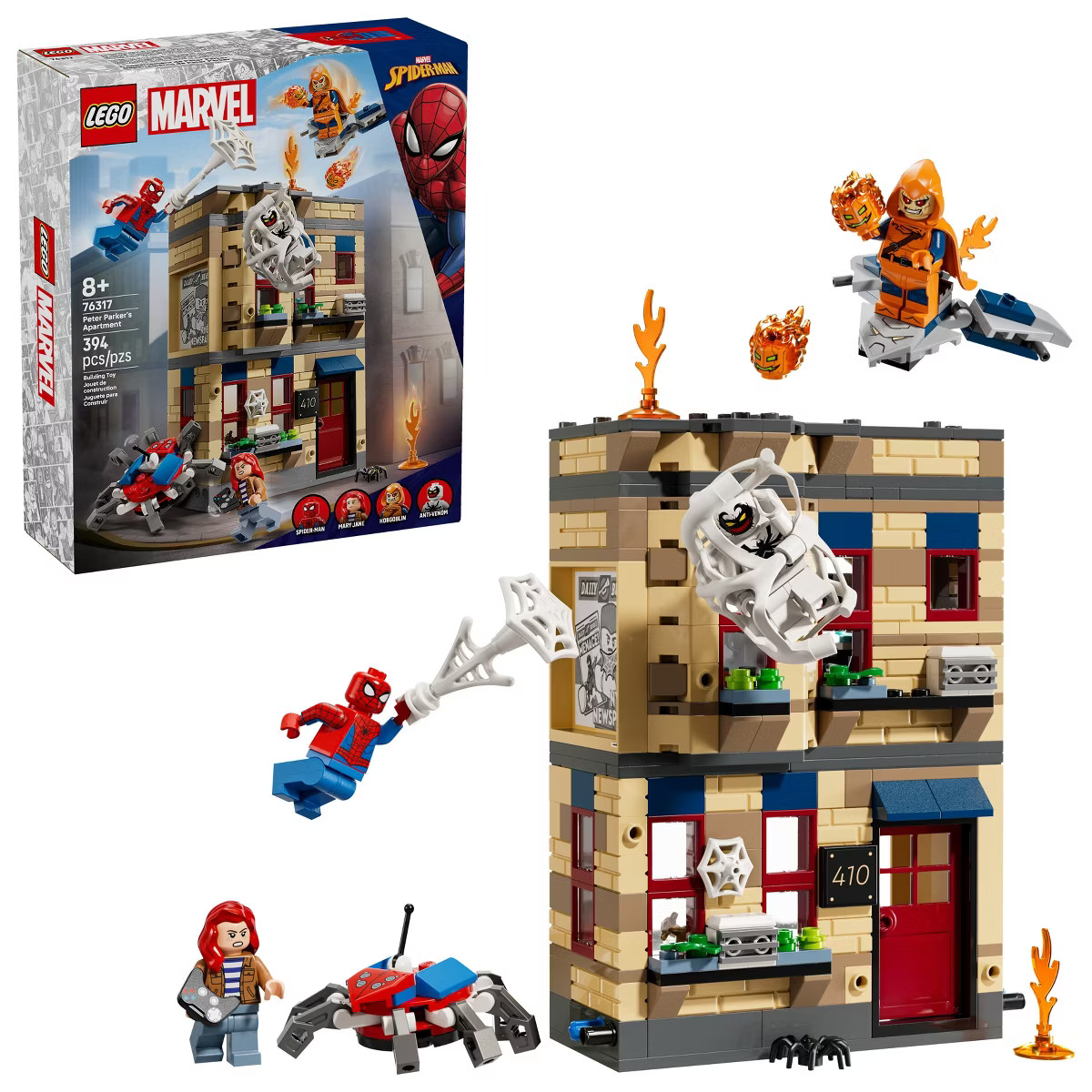 LEGO Marvel Peter Parker’s Apartment Super Hero Building Toy 76317 | Target