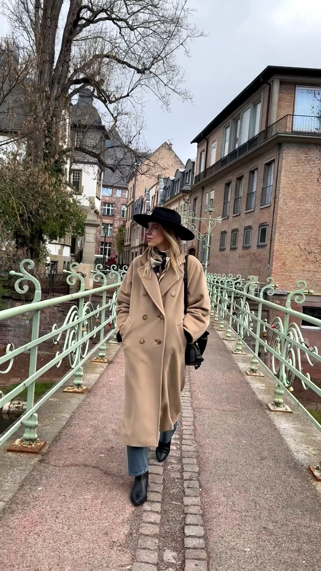 Spring style, European vacation, camel coat, @Janessa Leone black wool hat, silk scarf, Loewe Flamenco pouch handbag 

#LTKSeasonal #LTKTravel #LTKOver40