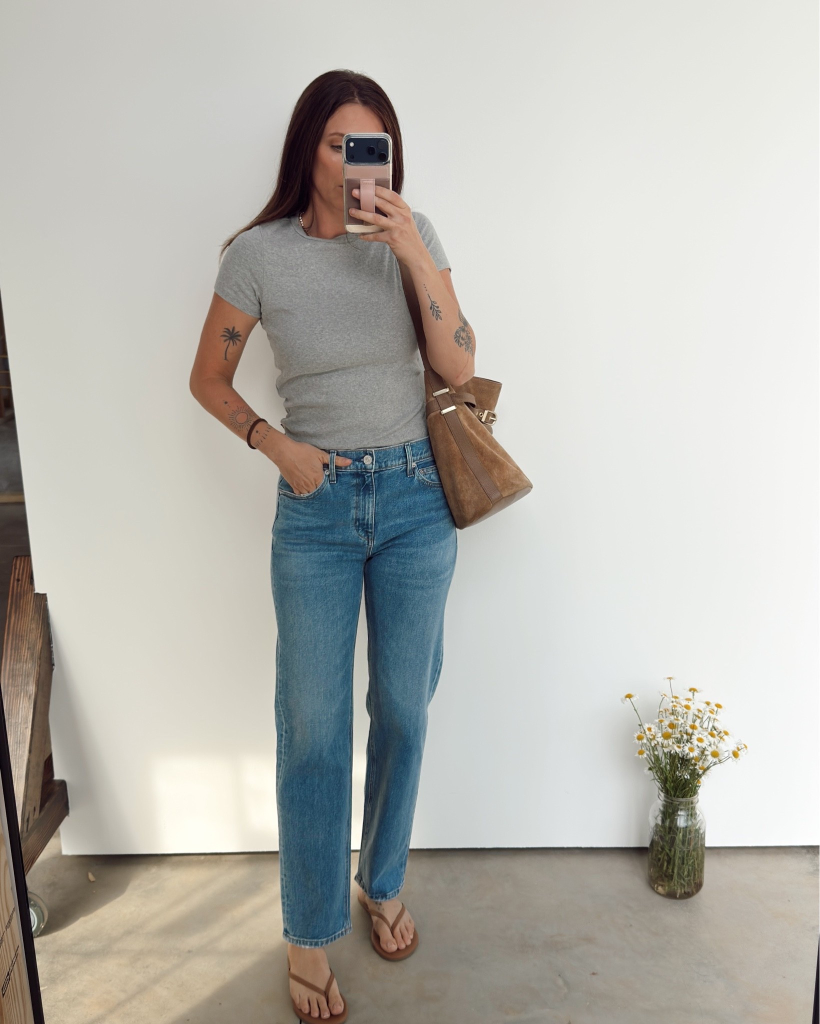 Wearing the 27” bud denim