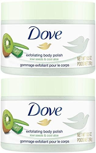 Dove Exfoliating Body Polish, Kiwi Seeds & Cool Aloe, 10.5 Ounce (Pack of 2) | Amazon (US)