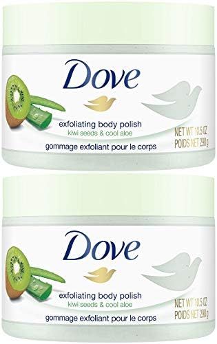 Dove Exfoliating Body Polish, Kiwi Seeds & Cool Aloe, 10.5 Ounce (Pack of 2) | Amazon (US)