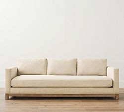 Jake Seadrift Wood Base Sofa (64"-120") | Pottery Barn (US)