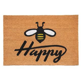 Bee Happy Doormat 24"" x 36 | The Home Depot