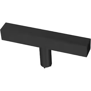 Liberty Square Bar 3 in. (76 mm) Matte Black Elongated Bar Cabinet Knob-P43830C-FB-CP - The Home ... | The Home Depot